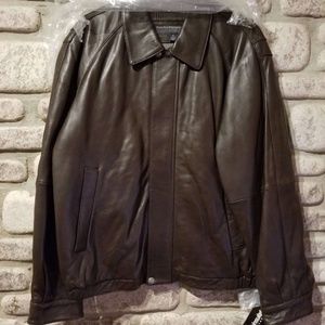 NWT Perry Ellis Portfolio Lambskin Leather Jacket